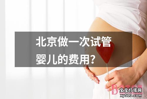 北京做一次试管婴儿的费用？