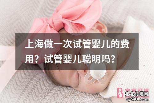 上海做一次试管婴儿的费用？试管婴儿聪明吗？